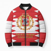 Personalized Polish-Lithuanian Commonwealth Bomber Puffer Jacket Royal Coat Of Arms Style