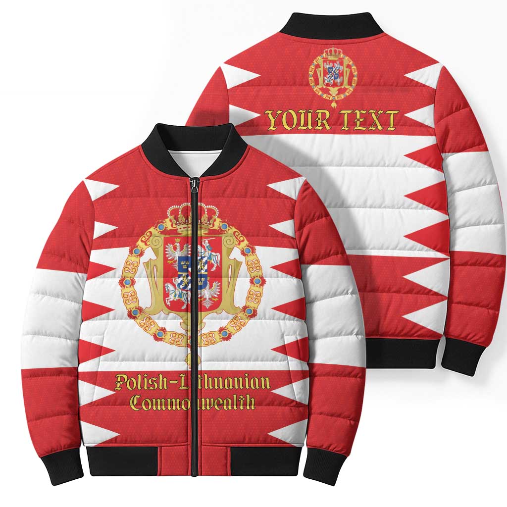 Personalized Polish-Lithuanian Commonwealth Bomber Puffer Jacket Royal Coat Of Arms Style