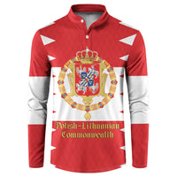 Personalized Polish-Lithuanian Commonwealth Button Sweatshirt Royal Coat Of Arms Style