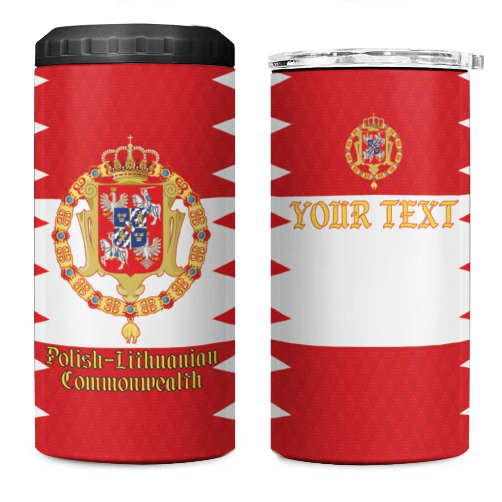 Personalized Polish-Lithuanian Commonwealth 4 in 1 Can Cooler Tumbler Royal Coat Of Arms Style