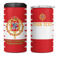 Personalized Polish-Lithuanian Commonwealth 4 in 1 Can Cooler Tumbler Royal Coat Of Arms Style