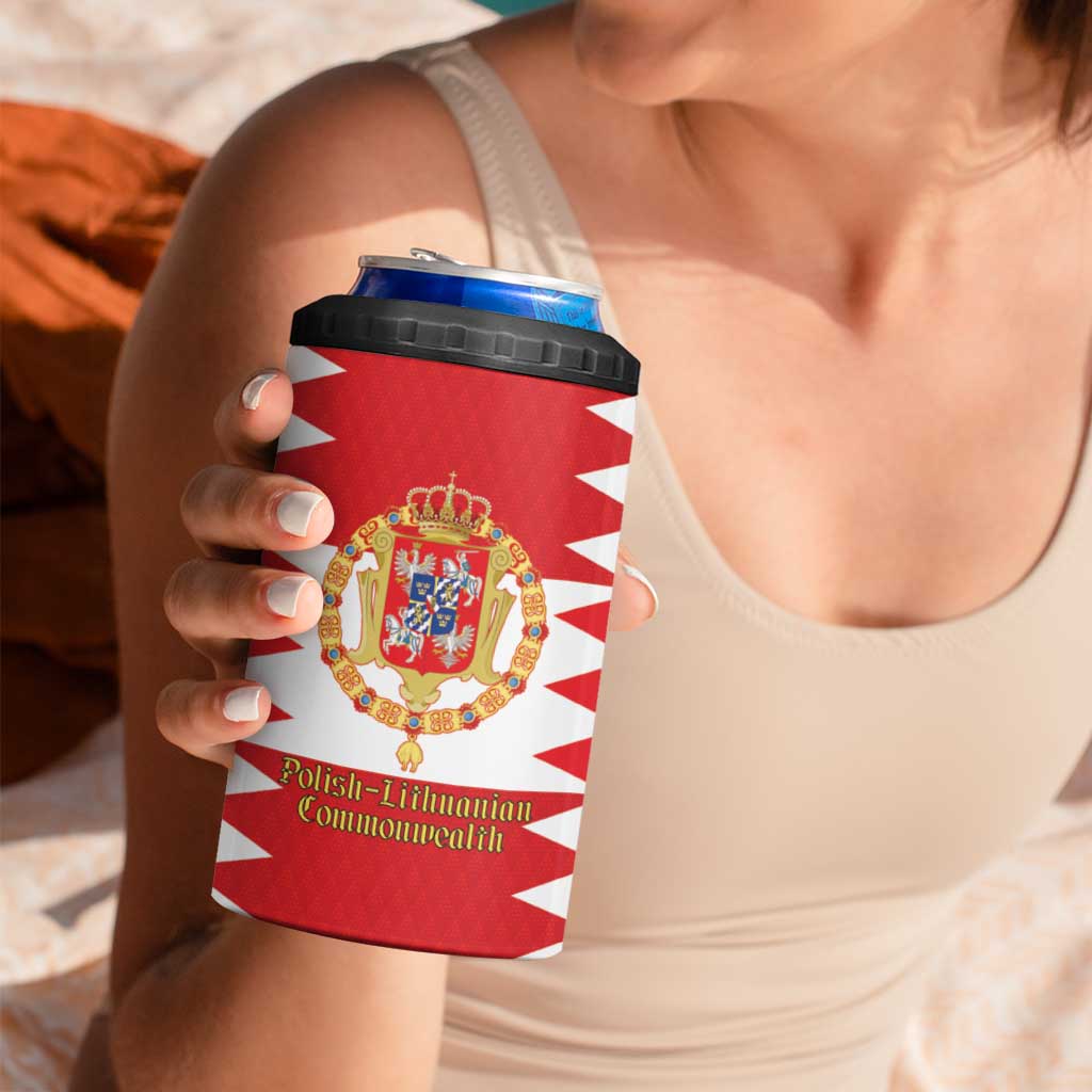 Personalized Polish-Lithuanian Commonwealth 4 in 1 Can Cooler Tumbler Royal Coat Of Arms Style