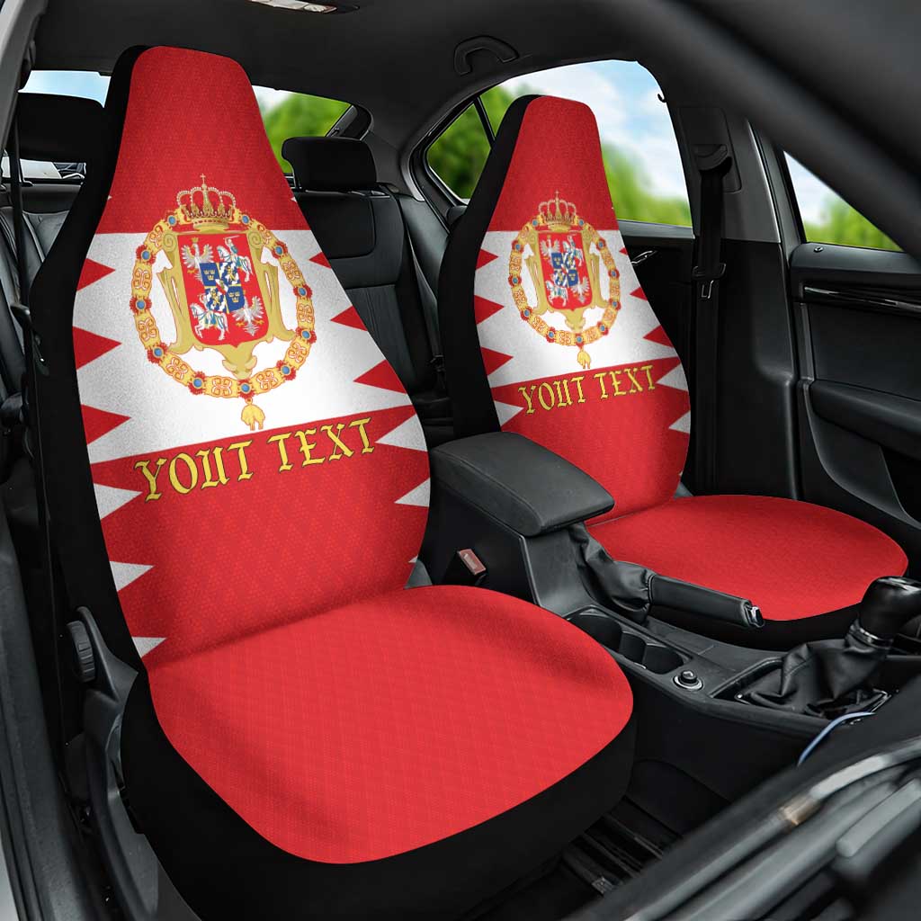 Personalized Polish-Lithuanian Commonwealth Car Seat Cover Royal Coat Of Arms Style