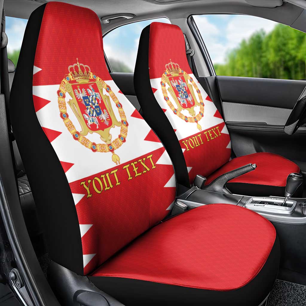 Personalized Polish-Lithuanian Commonwealth Car Seat Cover Royal Coat Of Arms Style