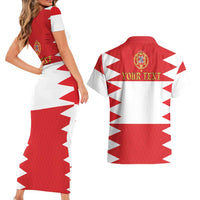 Personalized Polish-Lithuanian Commonwealth Couples Matching Short Sleeve Bodycon Dress and Hawaiian Shirt Royal Coat Of Arms Style