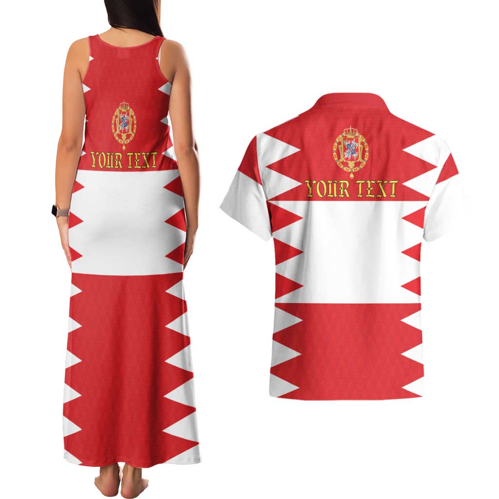 Personalized Polish-Lithuanian Commonwealth Couples Matching Tank Maxi Dress and Hawaiian Shirt Royal Coat Of Arms Style