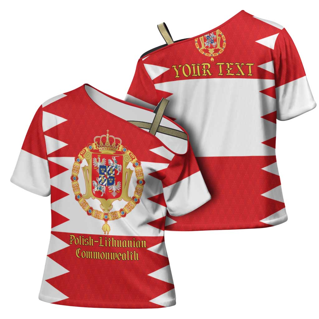 Personalized Polish-Lithuanian Commonwealth Cross Shoulder Shirt Royal Coat Of Arms Style