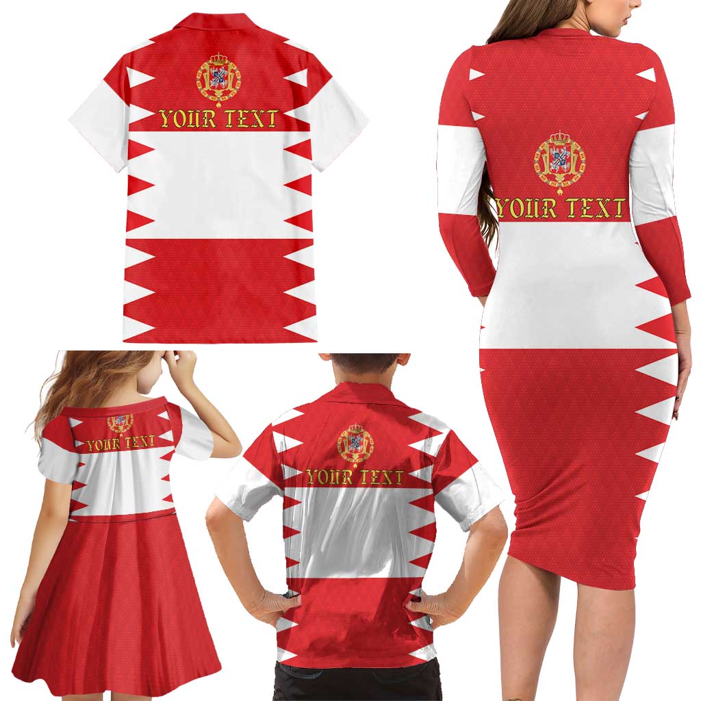 Personalized Polish-Lithuanian Commonwealth Family Matching Long Sleeve Bodycon Dress and Hawaiian Shirt Royal Coat Of Arms Style