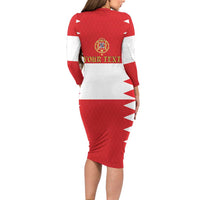 Personalized Polish-Lithuanian Commonwealth Family Matching Long Sleeve Bodycon Dress and Hawaiian Shirt Royal Coat Of Arms Style
