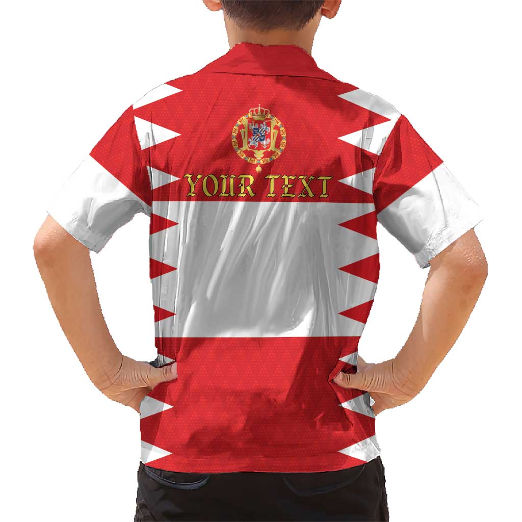 Personalized Polish-Lithuanian Commonwealth Family Matching Off The Shoulder Long Sleeve Dress and Hawaiian Shirt Royal Coat Of Arms Style