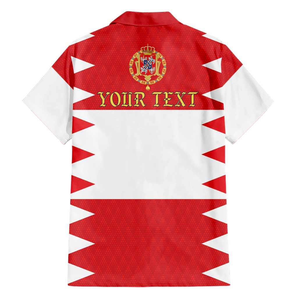 Personalized Polish-Lithuanian Commonwealth Family Matching Off The Shoulder Long Sleeve Dress and Hawaiian Shirt Royal Coat Of Arms Style