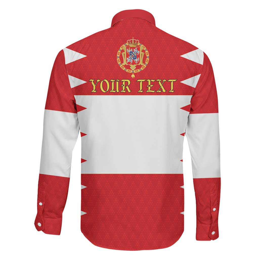 Personalized Polish-Lithuanian Commonwealth Family Matching Off The Shoulder Long Sleeve Dress and Hawaiian Shirt Royal Coat Of Arms Style
