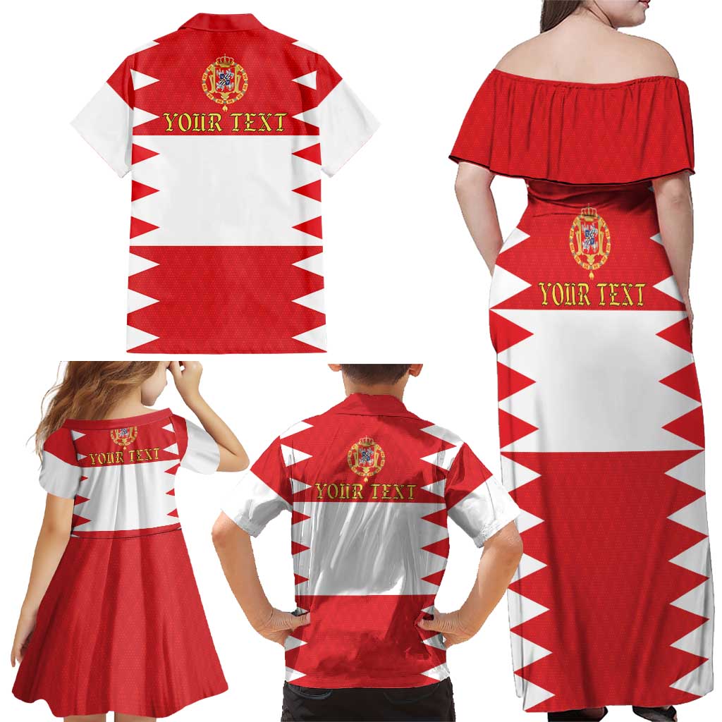 Personalized Polish-Lithuanian Commonwealth Family Matching Off Shoulder Maxi Dress and Hawaiian Shirt Royal Coat Of Arms Style