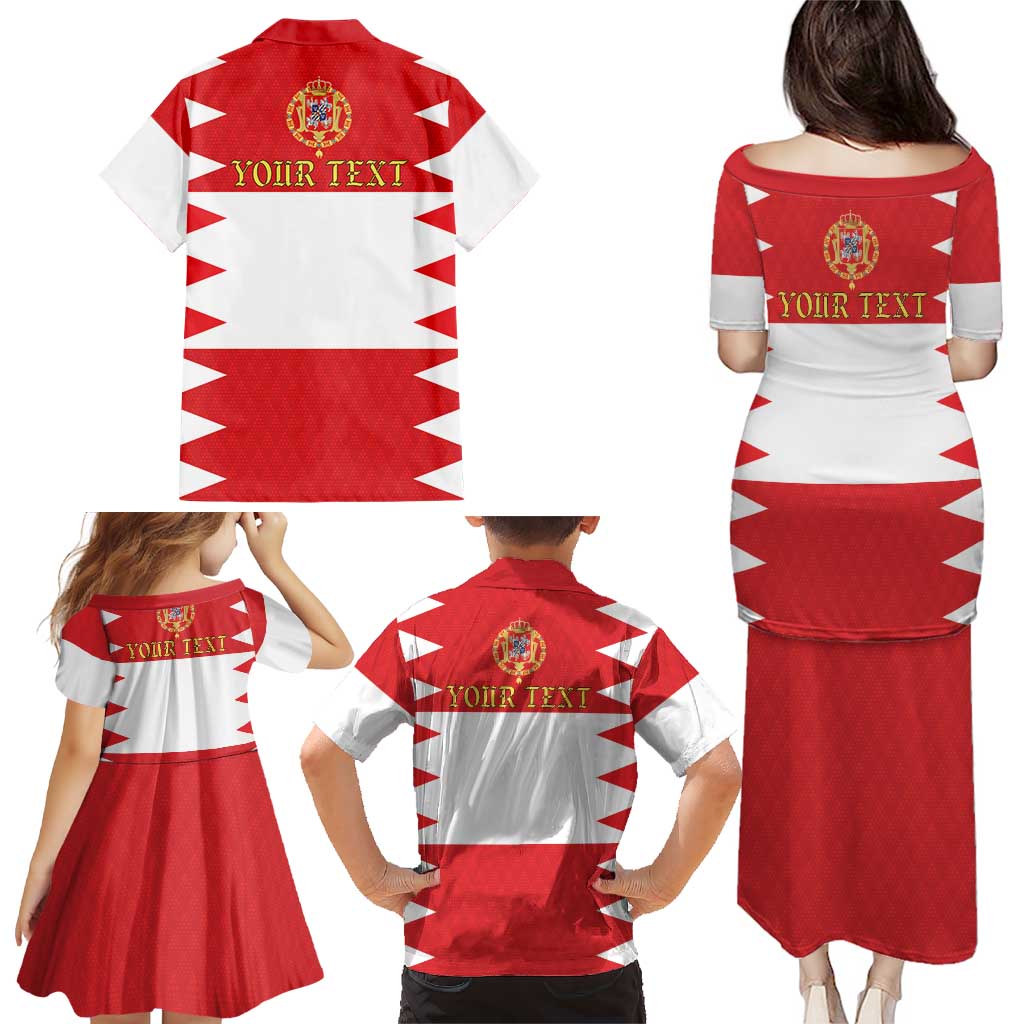 Personalized Polish-Lithuanian Commonwealth Family Matching Puletasi and Hawaiian Shirt Royal Coat Of Arms Style
