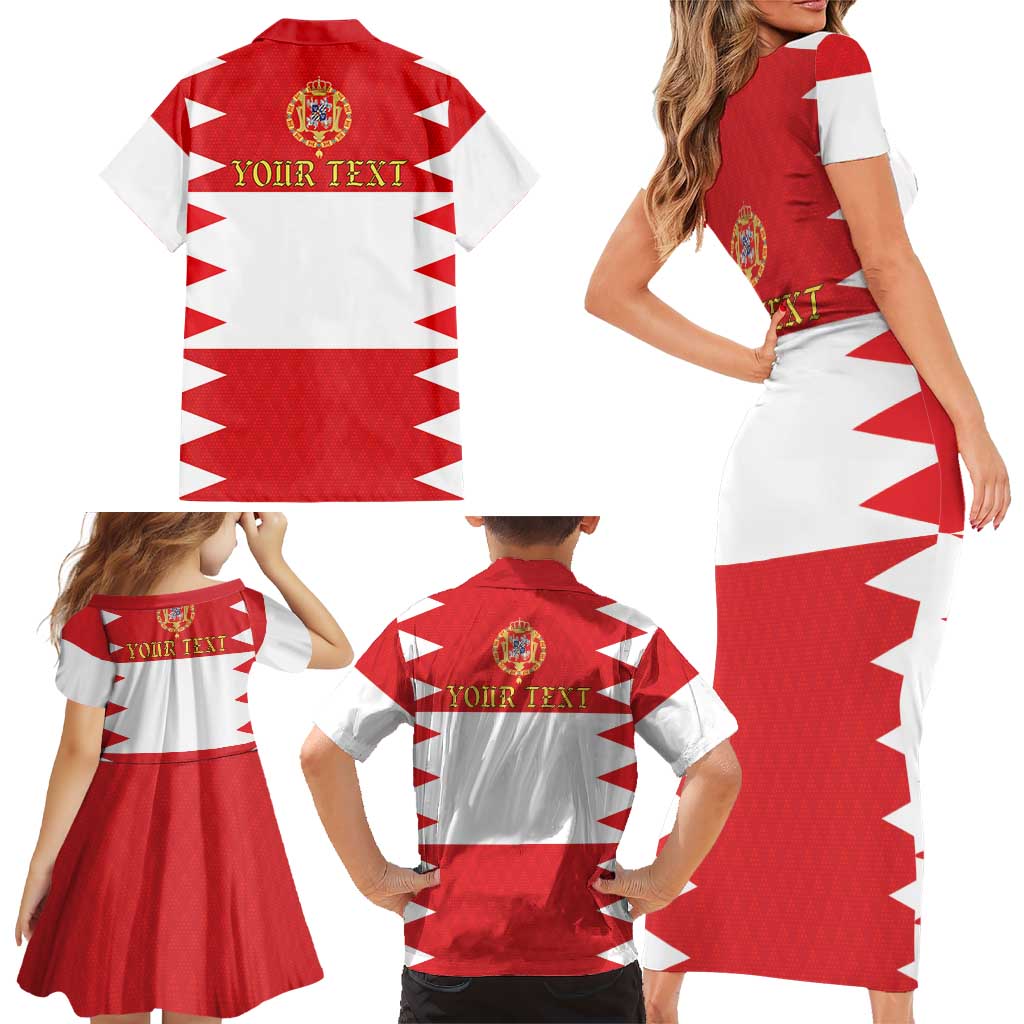 Personalized Polish-Lithuanian Commonwealth Family Matching Short Sleeve Bodycon Dress and Hawaiian Shirt Royal Coat Of Arms Style