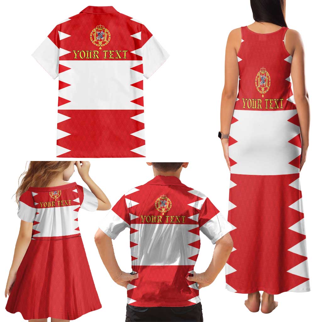 Personalized Polish-Lithuanian Commonwealth Family Matching Tank Maxi Dress and Hawaiian Shirt Royal Coat Of Arms Style