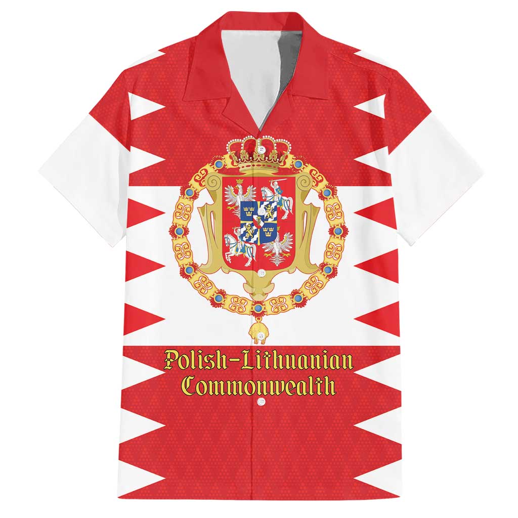 Personalized Polish-Lithuanian Commonwealth Hawaiian Shirt Royal Coat Of Arms Style