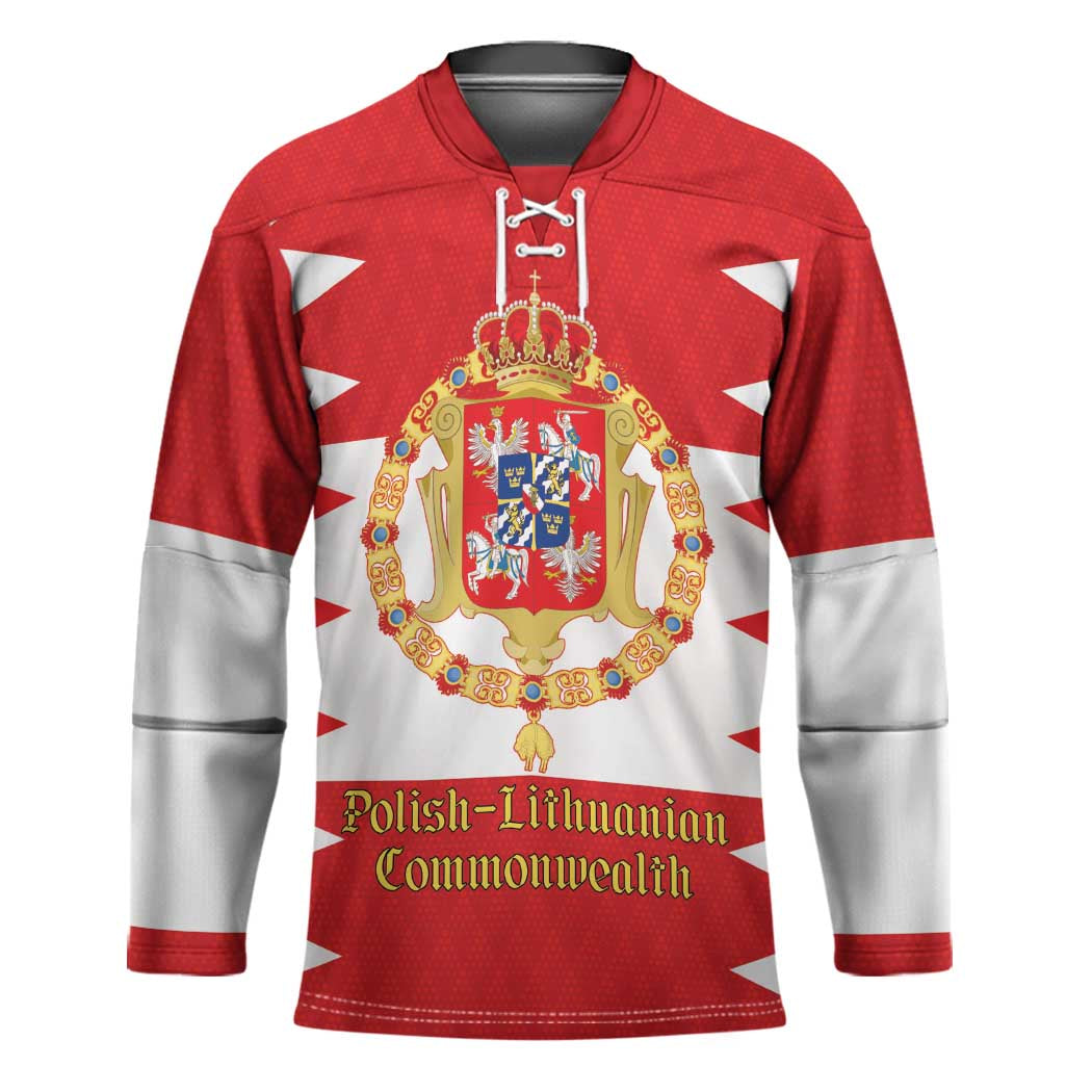 Personalized Polish-Lithuanian Commonwealth Hockey Jersey Royal Coat Of Arms Style