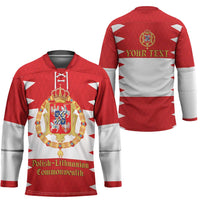 Personalized Polish-Lithuanian Commonwealth Hockey Jersey Royal Coat Of Arms Style