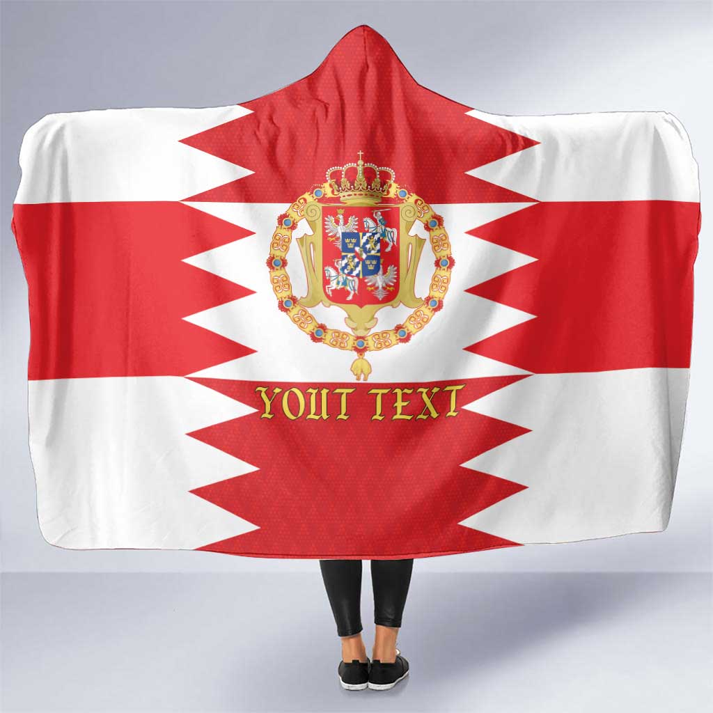 Personalized Polish-Lithuanian Commonwealth Hooded Blanket Royal Coat Of Arms Style