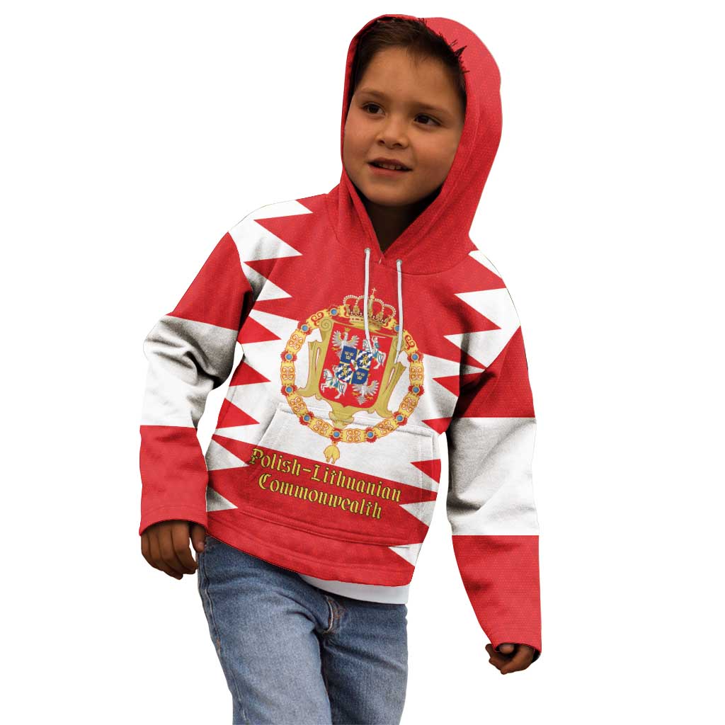 Personalized Polish-Lithuanian Commonwealth Kid Hoodie Royal Coat Of Arms Style
