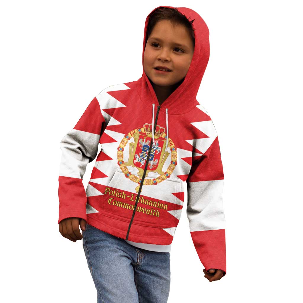 Personalized Polish-Lithuanian Commonwealth Kid Hoodie Royal Coat Of Arms Style
