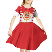 Personalized Polish-Lithuanian Commonwealth Kid Short Sleeve Dress Royal Coat Of Arms Style