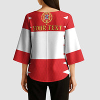 Personalized Polish-Lithuanian Commonwealth Kimono Sleeve Blouse Royal Coat Of Arms Style