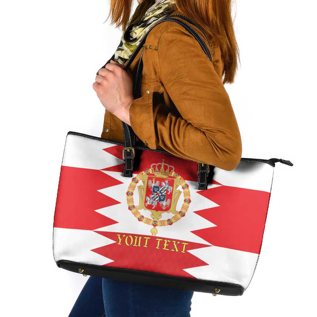 Personalized Polish-Lithuanian Commonwealth Leather Tote Bag Royal Coat Of Arms Style