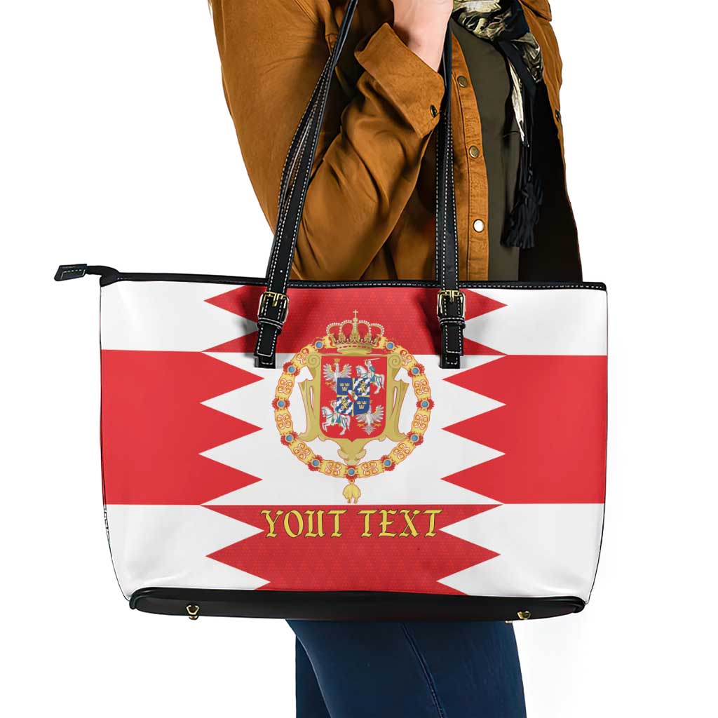Personalized Polish-Lithuanian Commonwealth Leather Tote Bag Royal Coat Of Arms Style