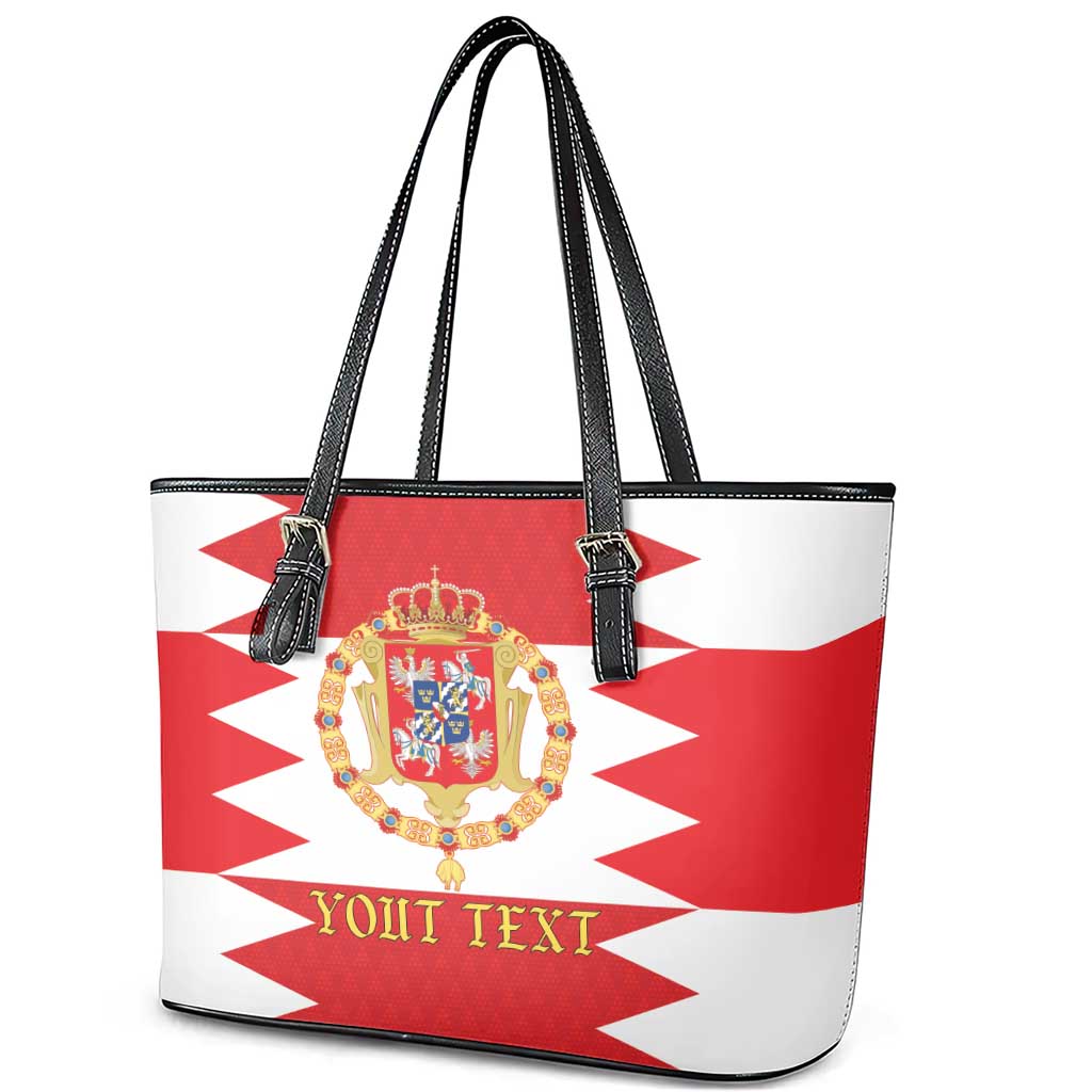 Personalized Polish-Lithuanian Commonwealth Leather Tote Bag Royal Coat Of Arms Style