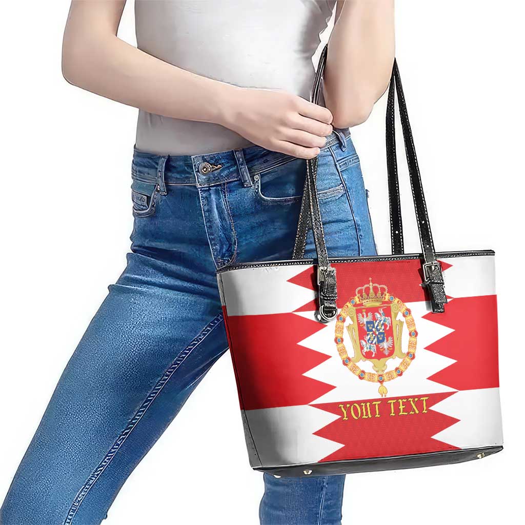 Personalized Polish-Lithuanian Commonwealth Leather Tote Bag Royal Coat Of Arms Style