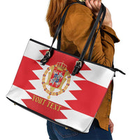 Personalized Polish-Lithuanian Commonwealth Leather Tote Bag Royal Coat Of Arms Style