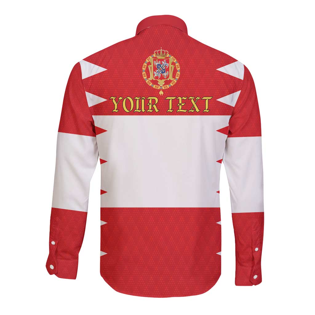 Personalized Polish-Lithuanian Commonwealth Long Sleeve Button Shirt Royal Coat Of Arms Style