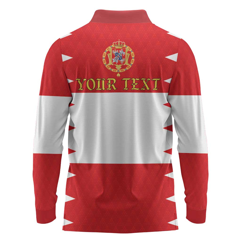 Personalized Polish-Lithuanian Commonwealth Long Sleeve Polo Shirt Royal Coat Of Arms Style