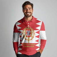 Personalized Polish-Lithuanian Commonwealth Long Sleeve Polo Shirt Royal Coat Of Arms Style