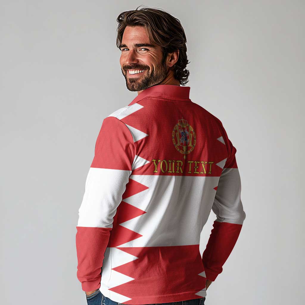 Personalized Polish-Lithuanian Commonwealth Long Sleeve Polo Shirt Royal Coat Of Arms Style