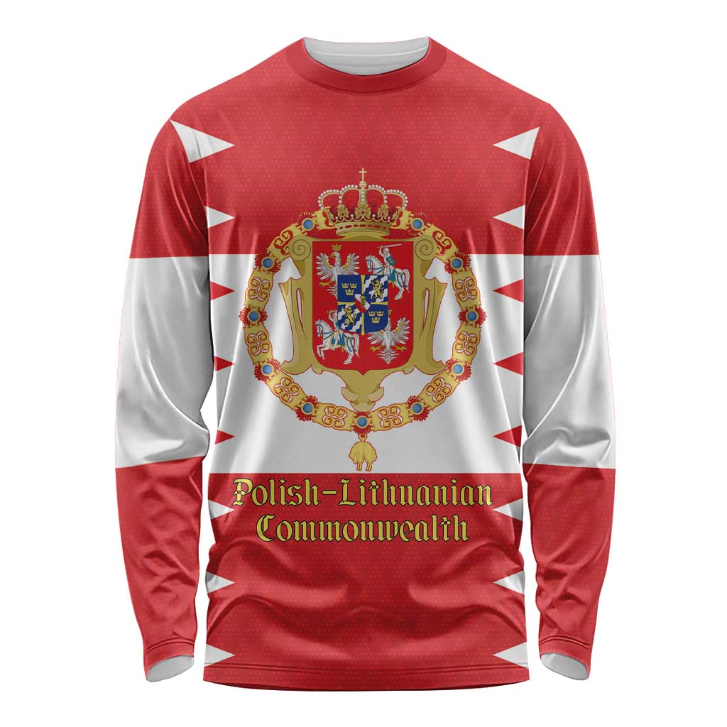 Personalized Polish-Lithuanian Commonwealth Long Sleeve Shirt Royal Coat Of Arms Style
