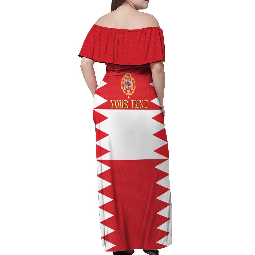 Personalized Polish-Lithuanian Commonwealth Off Shoulder Maxi Dress Royal Coat Of Arms Style