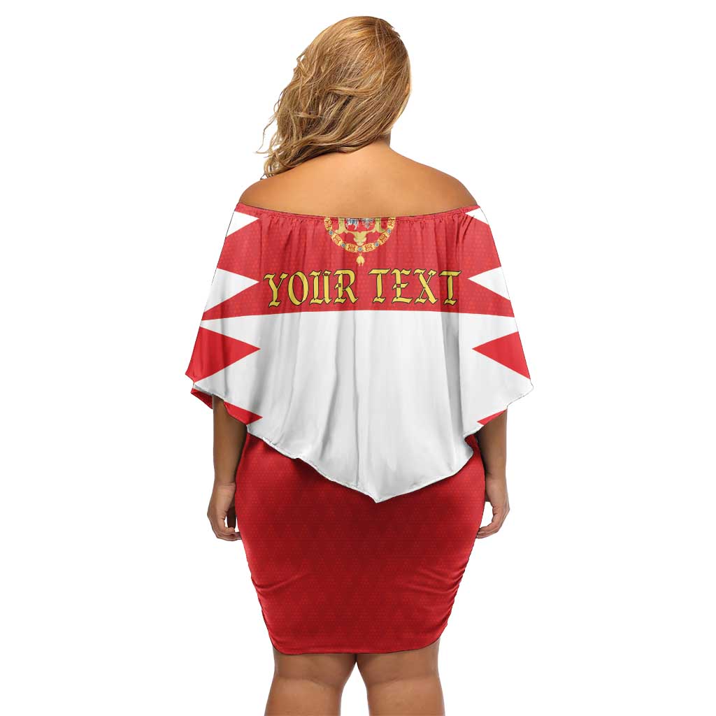 Personalized Polish-Lithuanian Commonwealth Off Shoulder Short Dress Royal Coat Of Arms Style