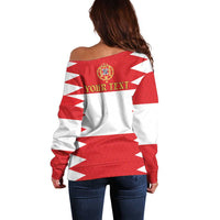 Personalized Polish-Lithuanian Commonwealth Off Shoulder Sweater Royal Coat Of Arms Style