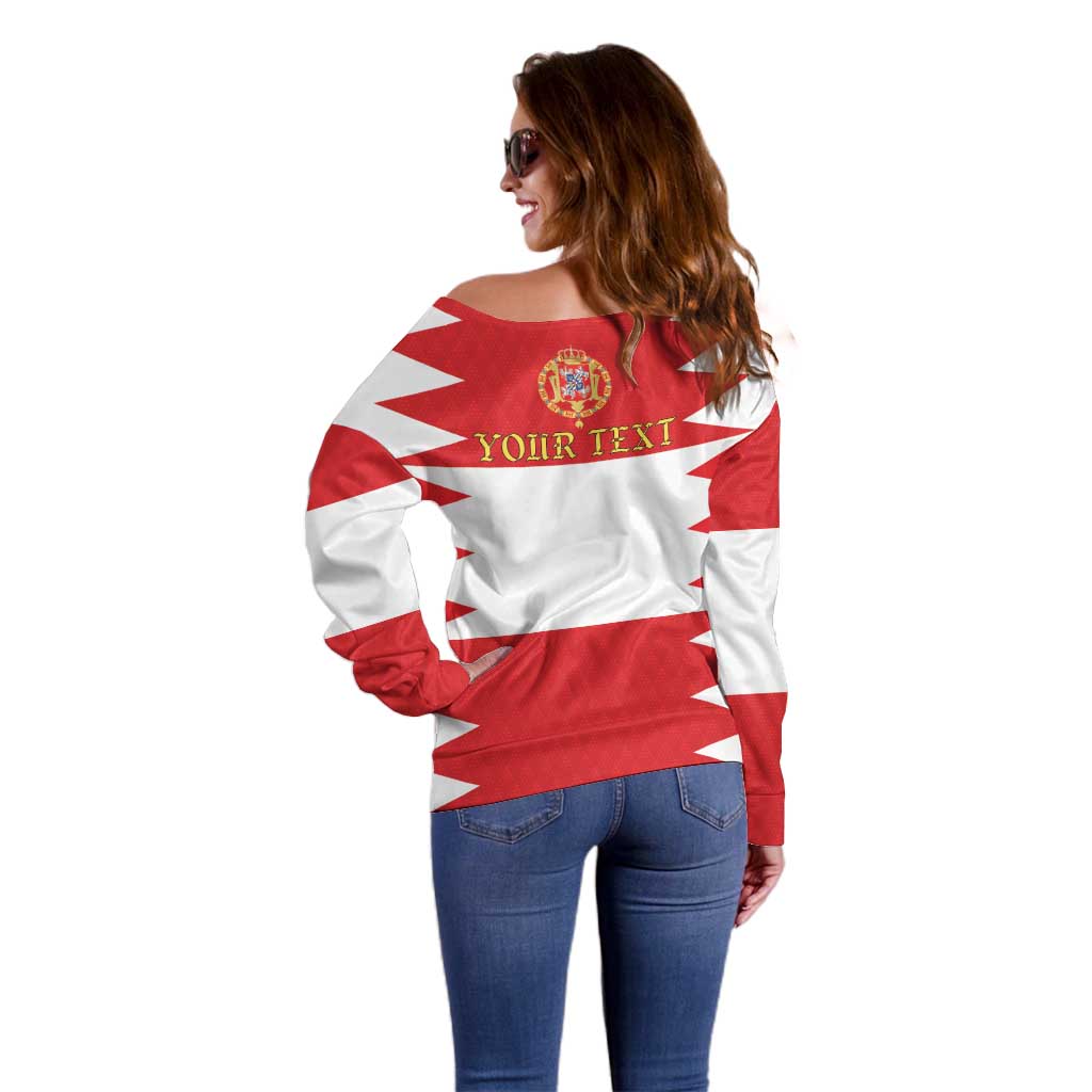 Personalized Polish-Lithuanian Commonwealth Off Shoulder Sweater Royal Coat Of Arms Style