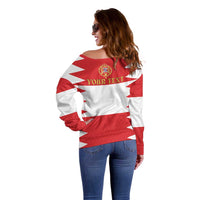 Personalized Polish-Lithuanian Commonwealth Off Shoulder Sweater Royal Coat Of Arms Style