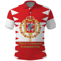 Personalized Polish-Lithuanian Commonwealth Polo Shirt Royal Coat Of Arms Style
