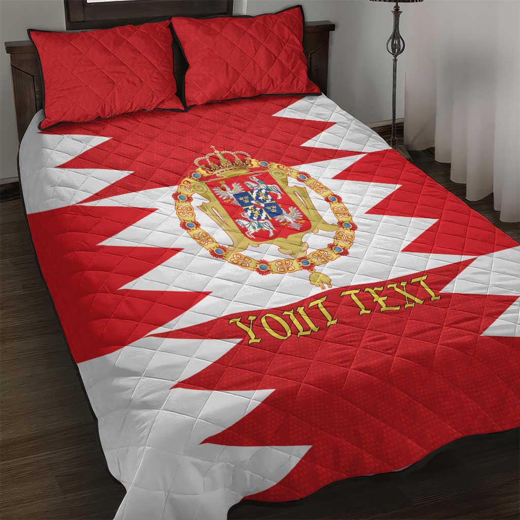 Personalized Polish-Lithuanian Commonwealth Quilt Bed Set Royal Coat Of Arms Style