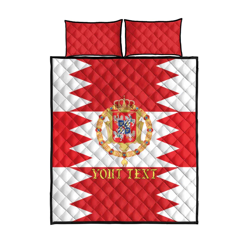 Personalized Polish-Lithuanian Commonwealth Quilt Bed Set Royal Coat Of Arms Style
