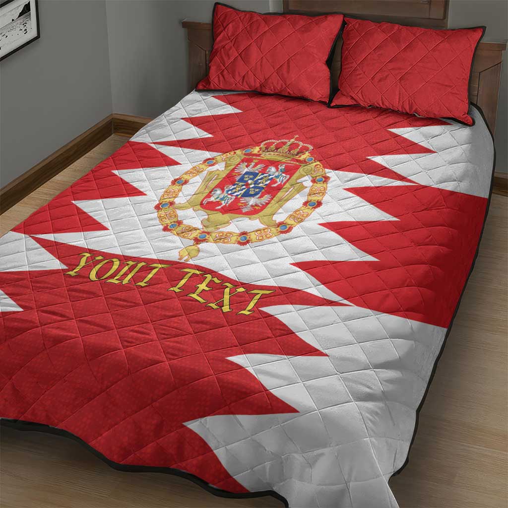Personalized Polish-Lithuanian Commonwealth Quilt Bed Set Royal Coat Of Arms Style