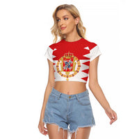 Personalized Polish-Lithuanian Commonwealth Raglan Cropped T Shirt Royal Coat Of Arms Style