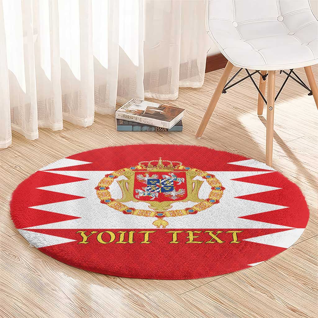 Personalized Polish-Lithuanian Commonwealth Round Carpet Royal Coat Of Arms Style