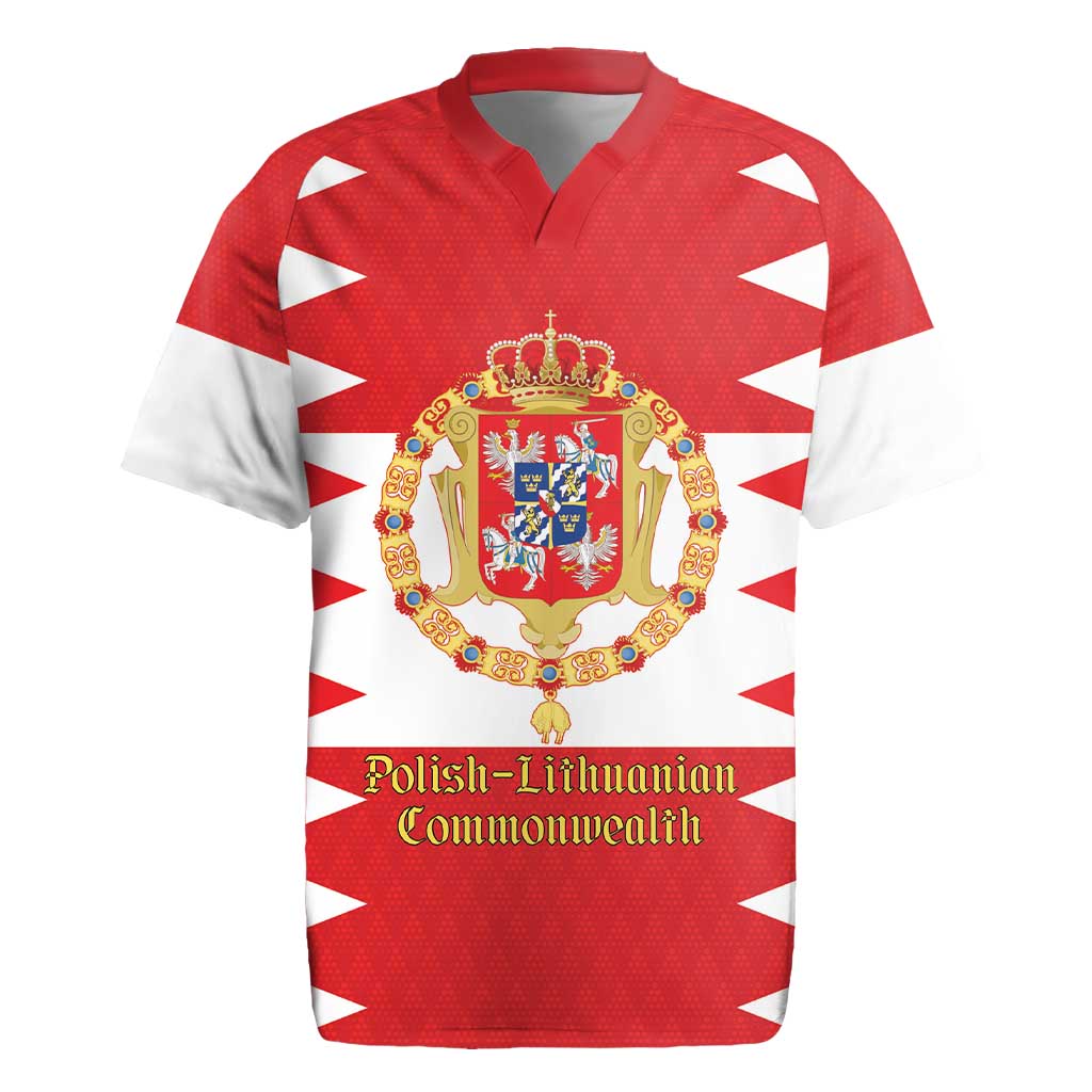 Personalized Polish-Lithuanian Commonwealth Rugby Jersey Royal Coat Of Arms Style